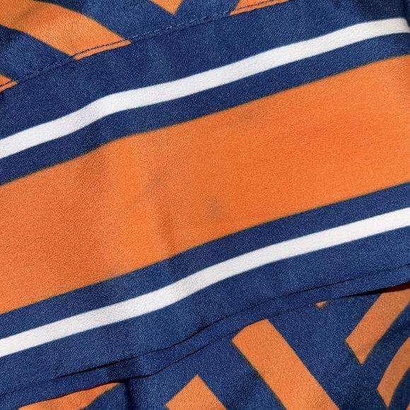 Women’s Mud Pie sleeveless navy and orange geometric tunic top size small - Picture 4 of 4